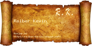 Reiber Kevin névjegykártya